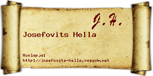 Josefovits Hella névjegykártya